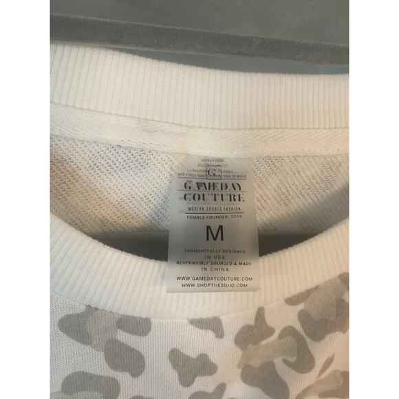 Game Day Couture - cheetah print Baltimore Raven crew neck size Medium - Picture 7 of 7